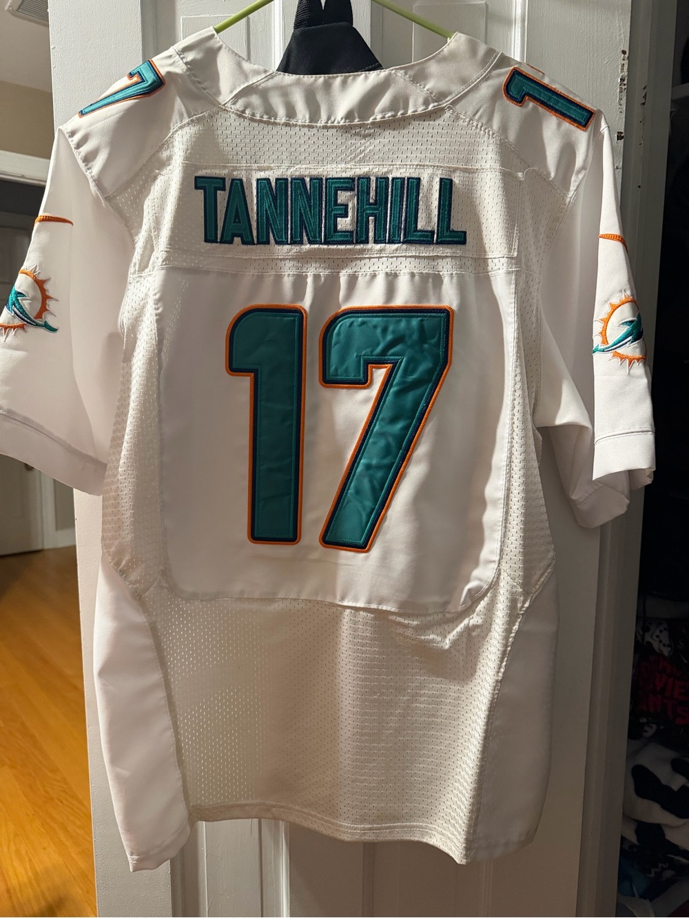 Nike White Miami Dolphins Ryan Tannehill jersey embroidered